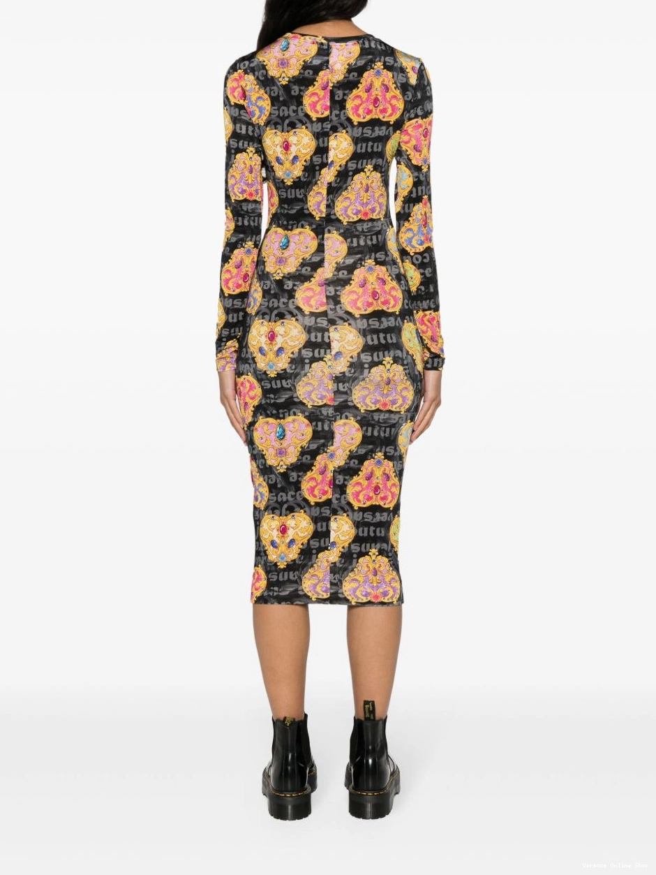 Cheap Jeans bodycon midi Women Couture Couture Versace dress 0712